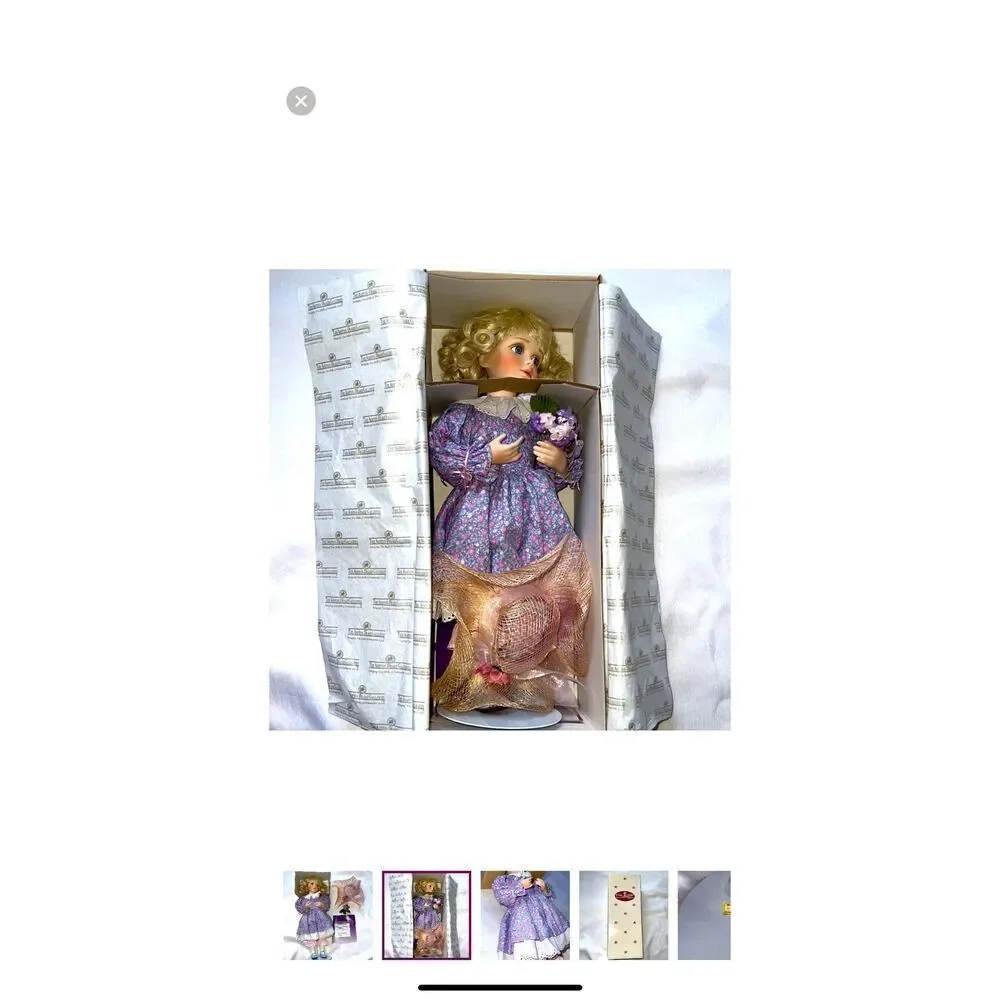 Ashton Drake Gathering Violets doll by Helen Steiner Rice Garden Inspirations
